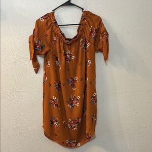 Haute Monde Mustard Floral Dress